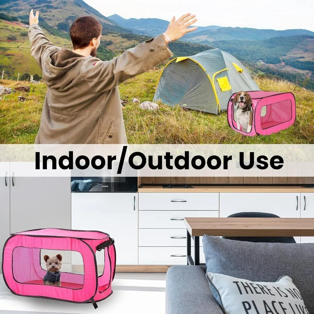 Collapsible Pet Travel Crate: Lightweight and Ventilated 24